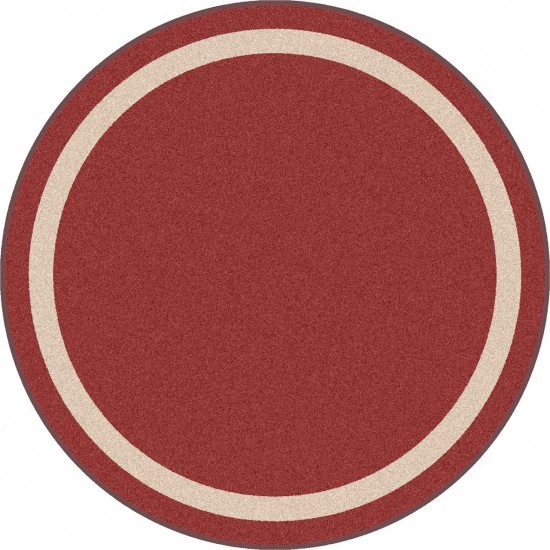 Portrait 7'7" Round area rug in color Wine