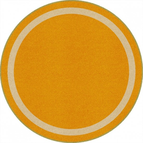 Portrait 7'7" Round area rug in color Goldenrod