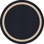 Portrait 7'7" Round area rug in color Onyx