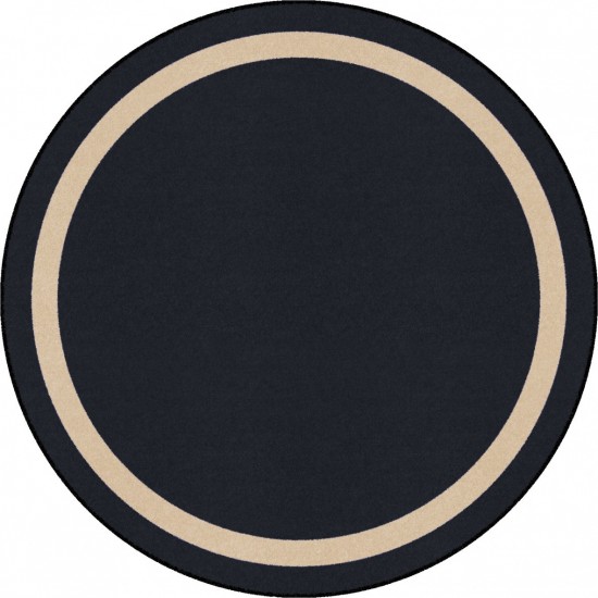 Portrait 7'7" Round area rug in color Onyx