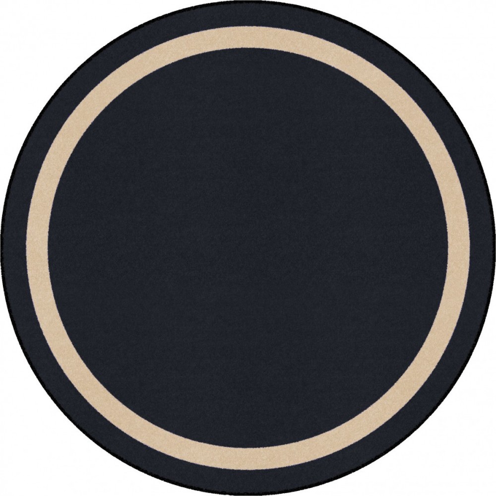 Portrait 7'7" Round area rug in color Onyx