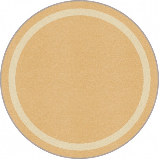 Portrait 7'7" Round area rug in color Sandstone