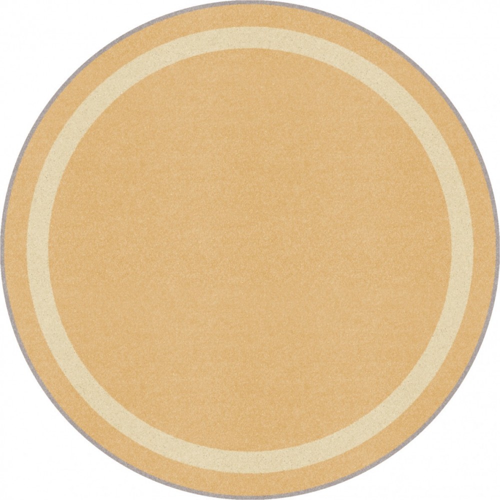 Portrait 7'7" Round area rug in color Sandstone