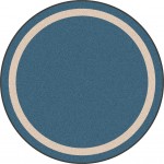 Portrait 7'7" Round area rug in color Seaside