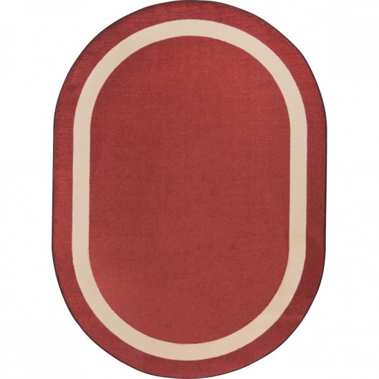 Portrait 10'9" x 13'2" Oval area rug in color Wine