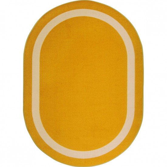 Portrait 10'9" x 13'2" Oval area rug in color Goldenrod