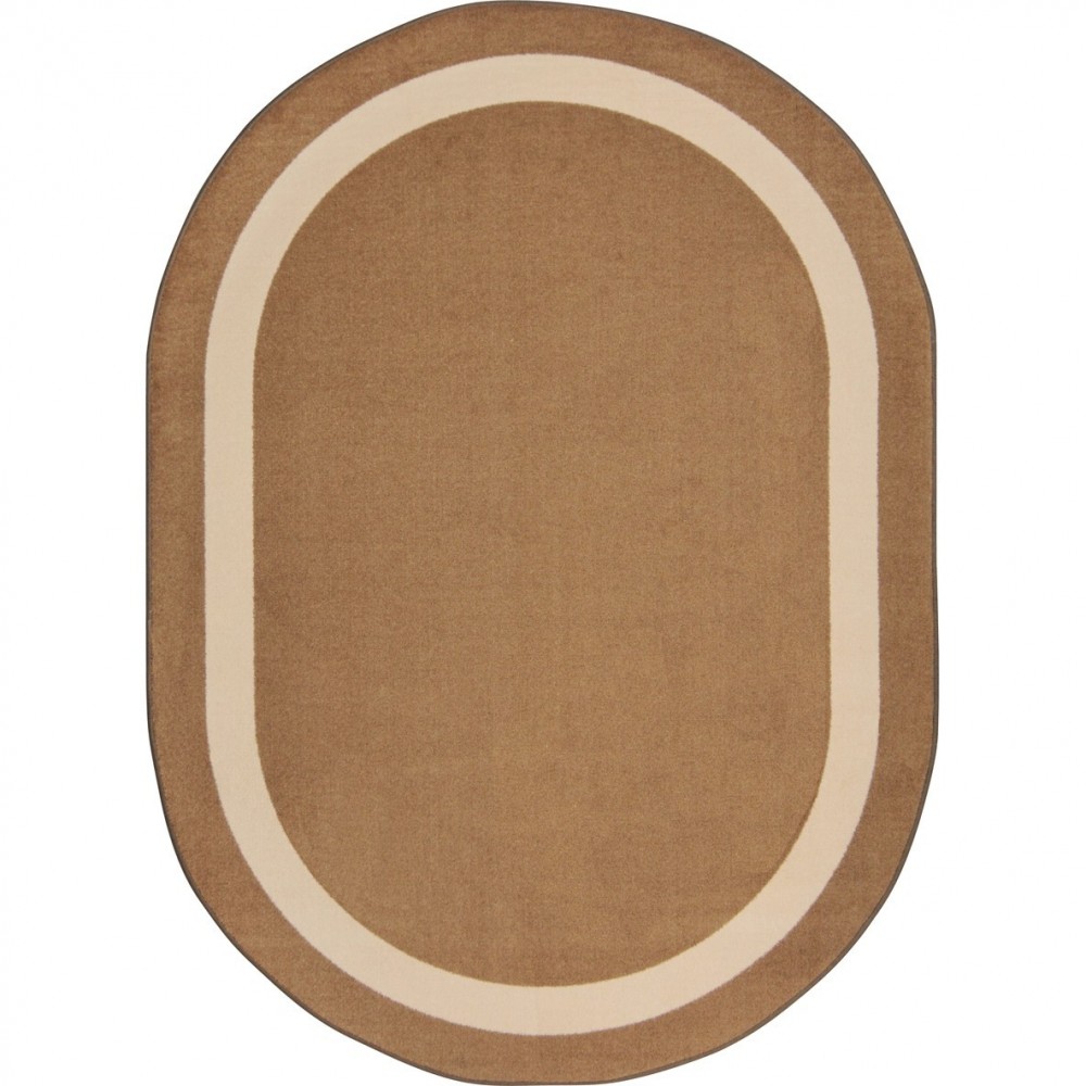 Portrait 10'9" x 13'2" Oval area rug in color Mocha