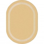 Portrait 10'9" x 13'2" Oval area rug in color Sandstone