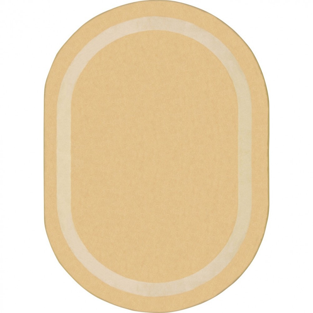 Portrait 10'9" x 13'2" Oval area rug in color Sandstone