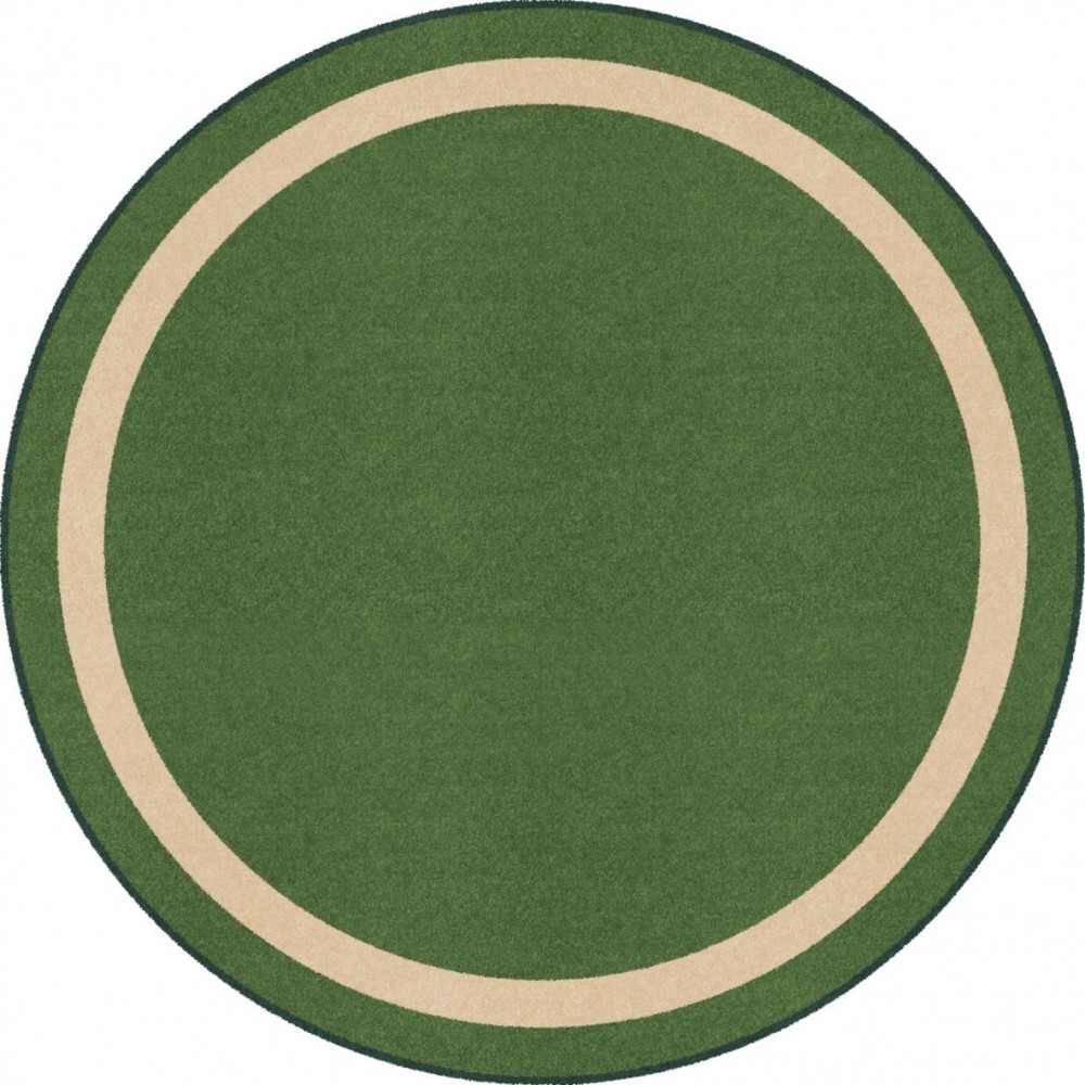 Portrait 5'4" Round area rug in color Greenfield