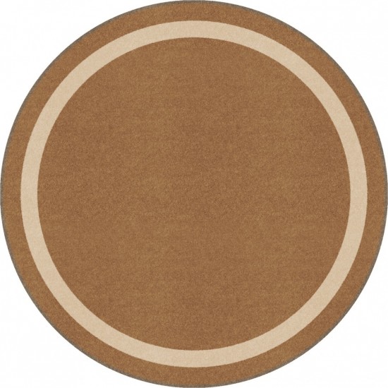 Portrait 5'4" Round area rug in color Mocha