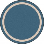 Portrait 5'4" Round area rug in color Seaside