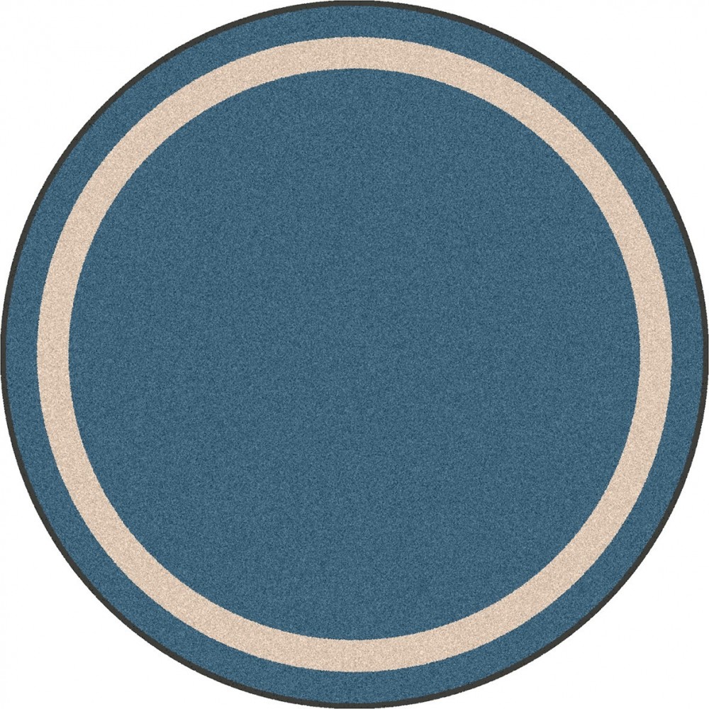 Portrait 5'4" Round area rug in color Seaside