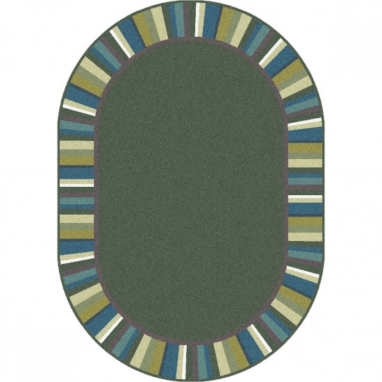 Clean Green 3'10" x 5'4" Oval area rug in color Soft