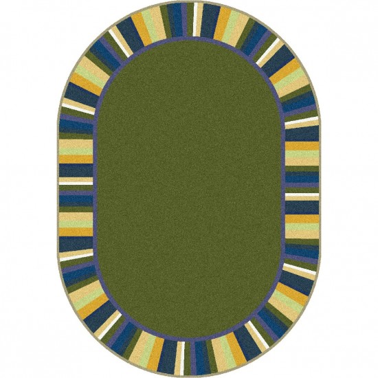 Clean Green 5'4" x 7'8" Oval area rug in color Bold