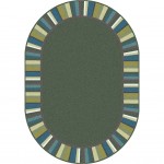 Clean Green 7'8" x 10'9" Oval area rug in color Soft