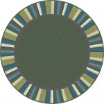 Clean Green 7'7" Round area rug in color Soft