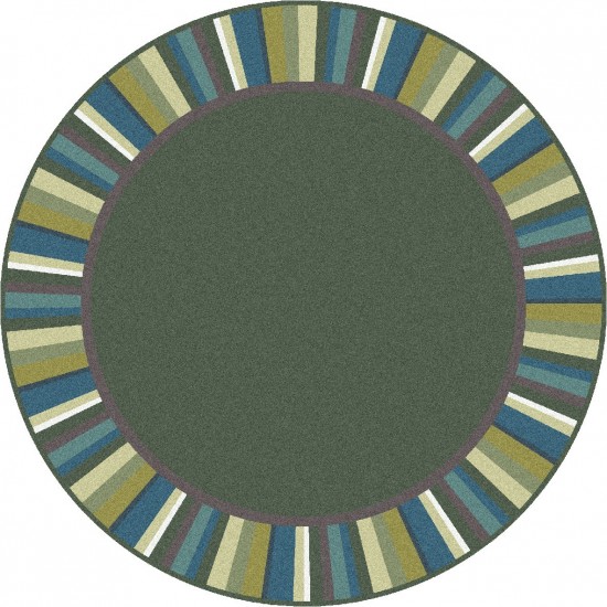 Clean Green 7'7" Round area rug in color Soft