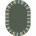 Clean Green 10'9" x 13'2" Oval area rug in color Soft