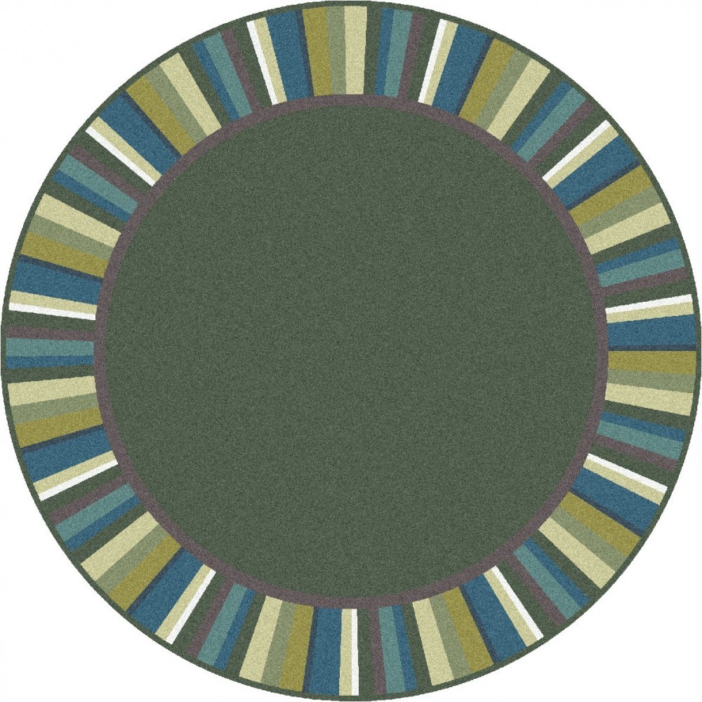 Clean Green 13'2" Round area rug in color Soft