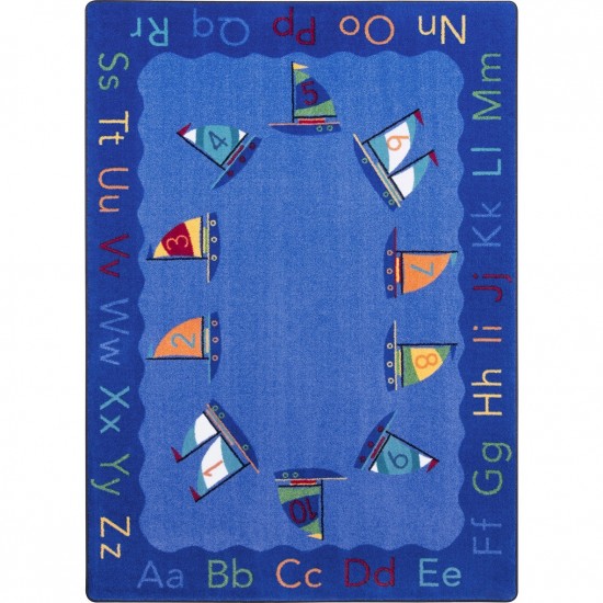 Smooth Sailing 5'4" x 7'8" area rug in color Multi