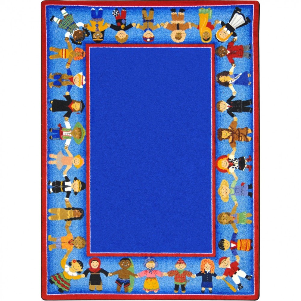 Children of Many Cultures 10'9" x 13'2" area rug in color Multi