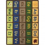 Any Day Alphabet 5'4" x 7'8" area rug in color Earthtone