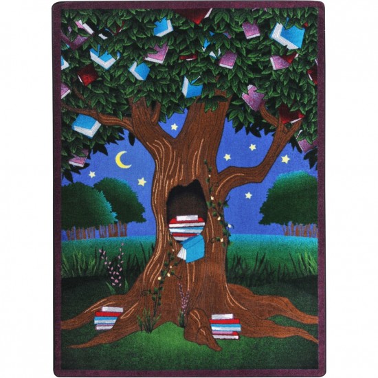 Reading Tree 7'8" x 10'9" area rug in color Multi
