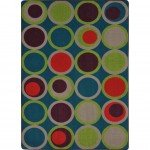 Circle Back 5'4" x 7'8" area rug in color Tropics