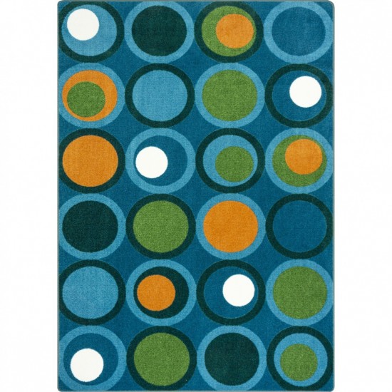 Circle Back 5'4" x 7'8" area rug in color Citrus