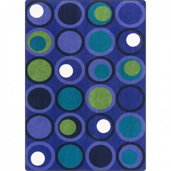 Circle Back 5'4" x 7'8" area rug in color Indigo
