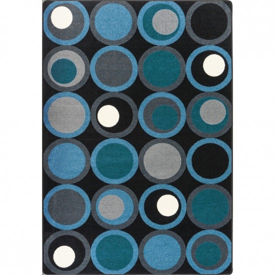 Circle Back 5'4" x 7'8" area rug in color Sapphire