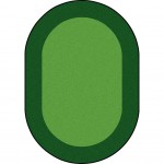 All Around 5'4" x 7'8" Oval area rug in color Green