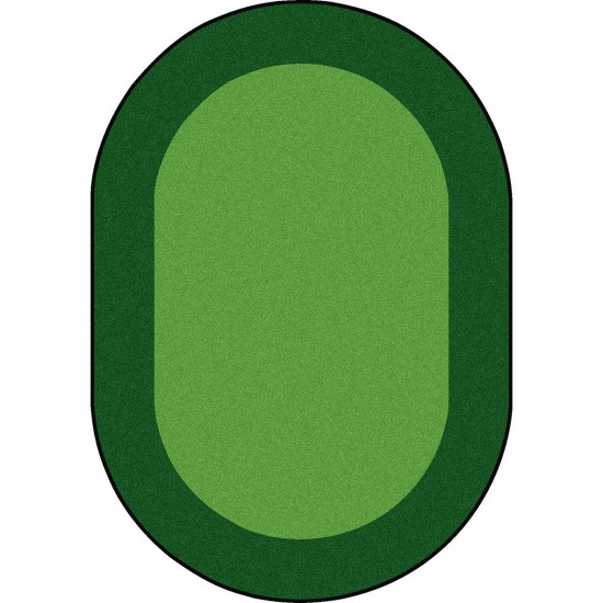 All Around 5'4" x 7'8" Oval area rug in color Green