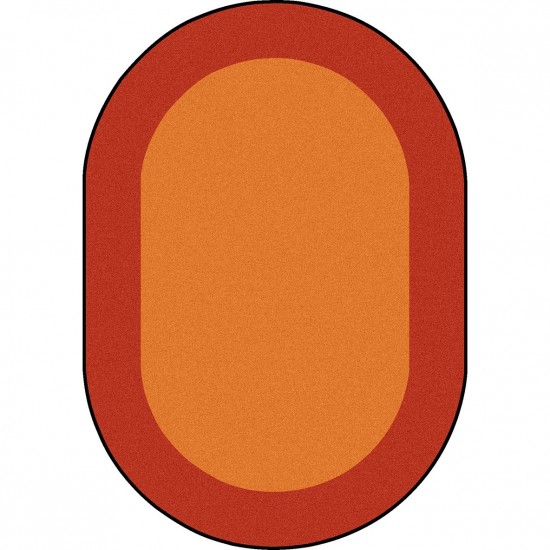 All Around 5'4" x 7'8" Oval area rug in color Orange