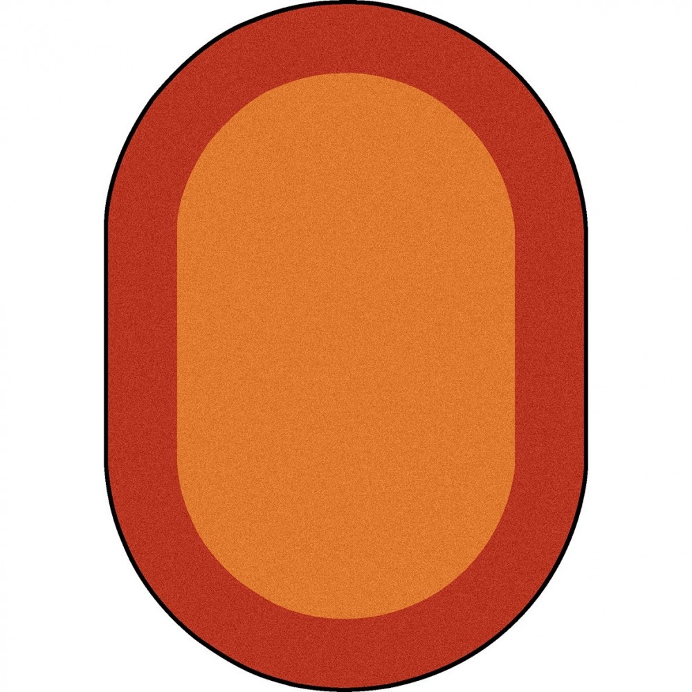 All Around 5'4" x 7'8" Oval area rug in color Orange