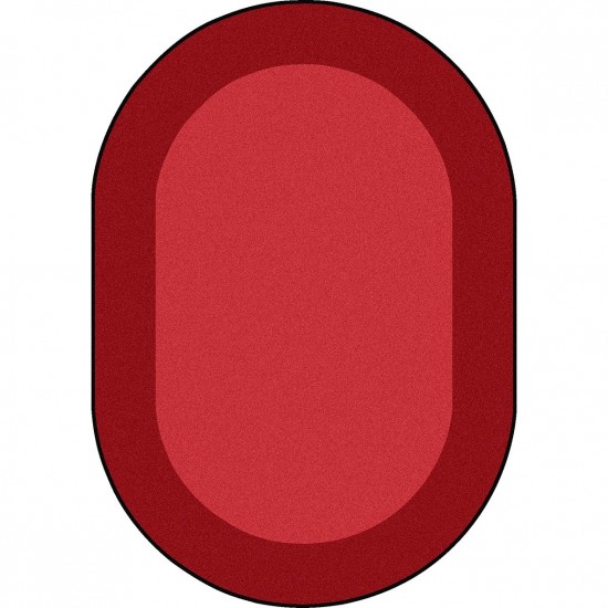 All Around 5'4" x 7'8" Oval area rug in color Red