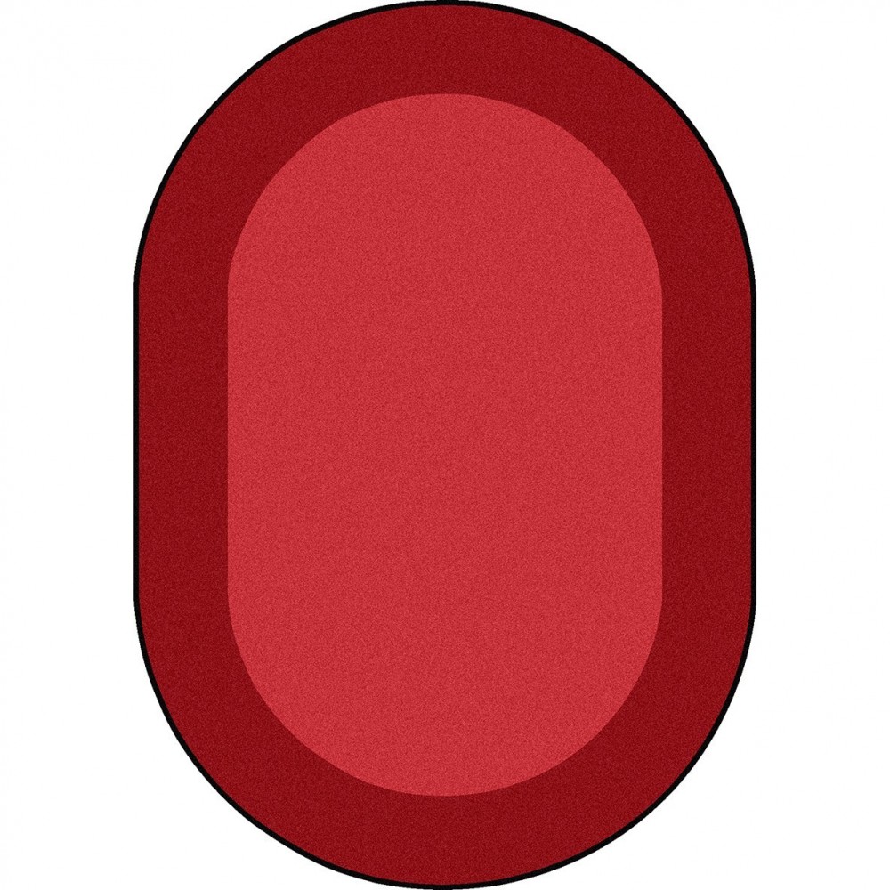 All Around 5'4" x 7'8" Oval area rug in color Red