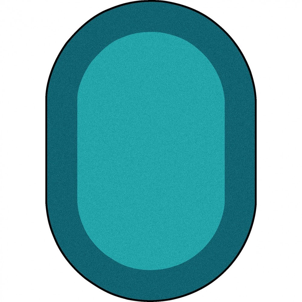 All Around 5'4" x 7'8" Oval area rug in color Teal All Around 5'4" x 7'8" Oval area rug in color Teal