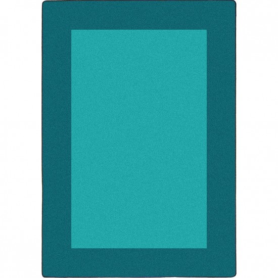 All Around 7'8" x 10'9" area rug in color Teal