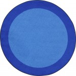 All Around 7'7" Round area rug in color Blue