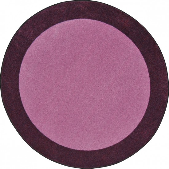 All Around 7'7" Round area rug in color Purple