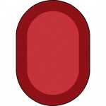 All Around 10'9" x 13'2" Oval area rug in color Red