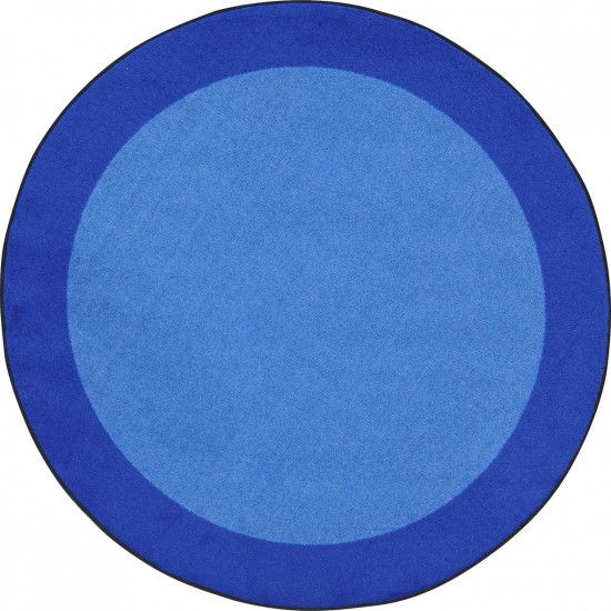 All Around 5'4" Round area rug in color Blue