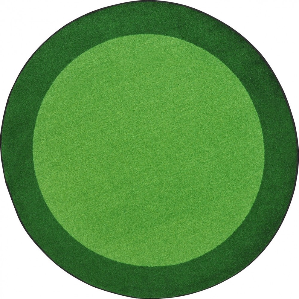 All Around 5'4" Round area rug in color Green