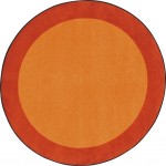 All Around 13'2" Round area rug in color Orange