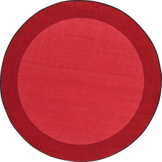 All Around 13'2" Round area rug in color Red