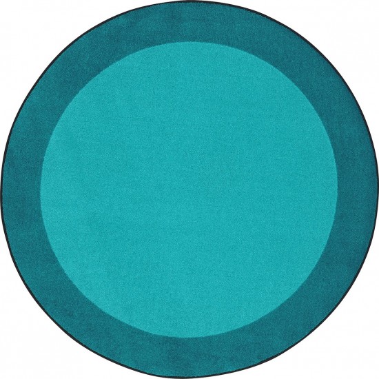 All Around 13'2" Round area rug in color Teal