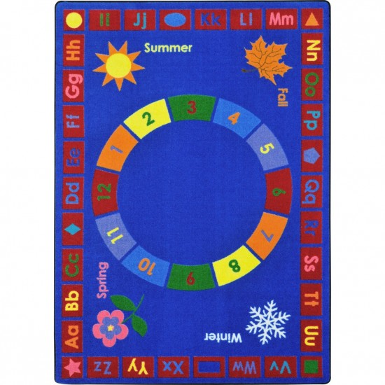 Learning Time 5'4" x 7'8" area rug in color Multi