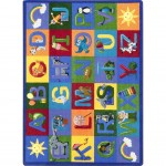 Learning Letter Sounds 7'8" x 10'9" area rug in color Multi